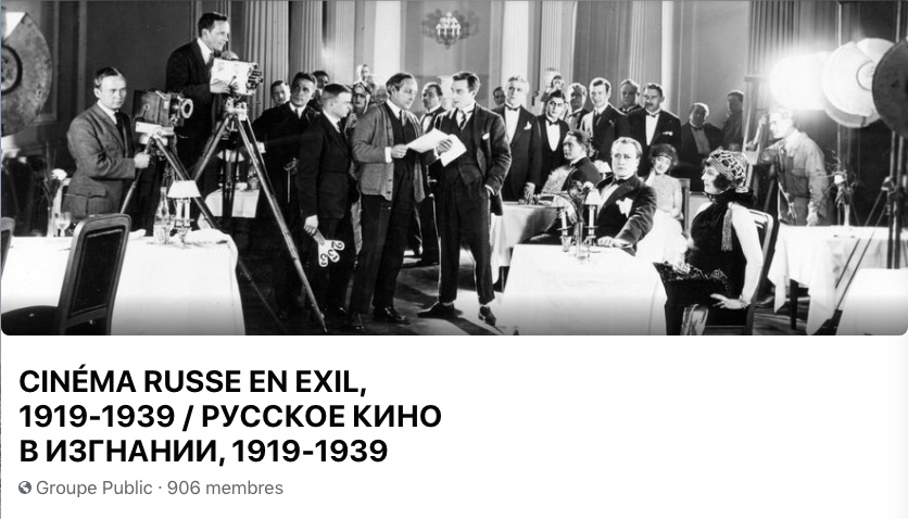 Bannière Facebook. Andrei Korliakov, Paris. Cinéma russe en exil, 1919-1939 - Русское кино в изгнании, 1919-1939